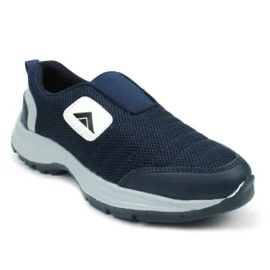 Blue Self Design Mesh Running Shoes