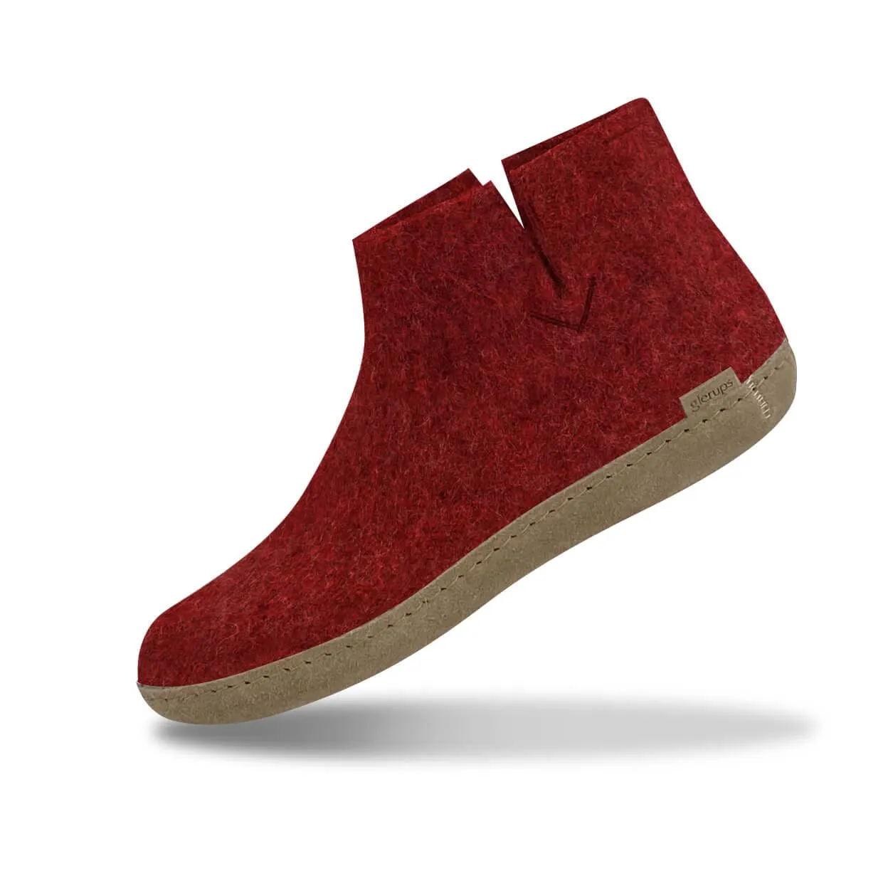 Boot with leather sole - Red