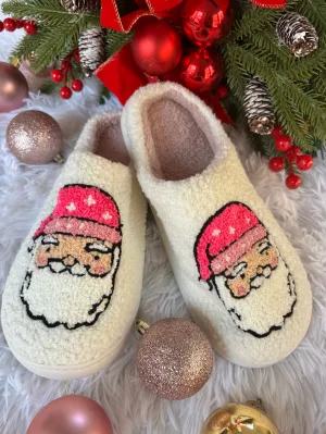 Cozy Christmas Slippers-Santa