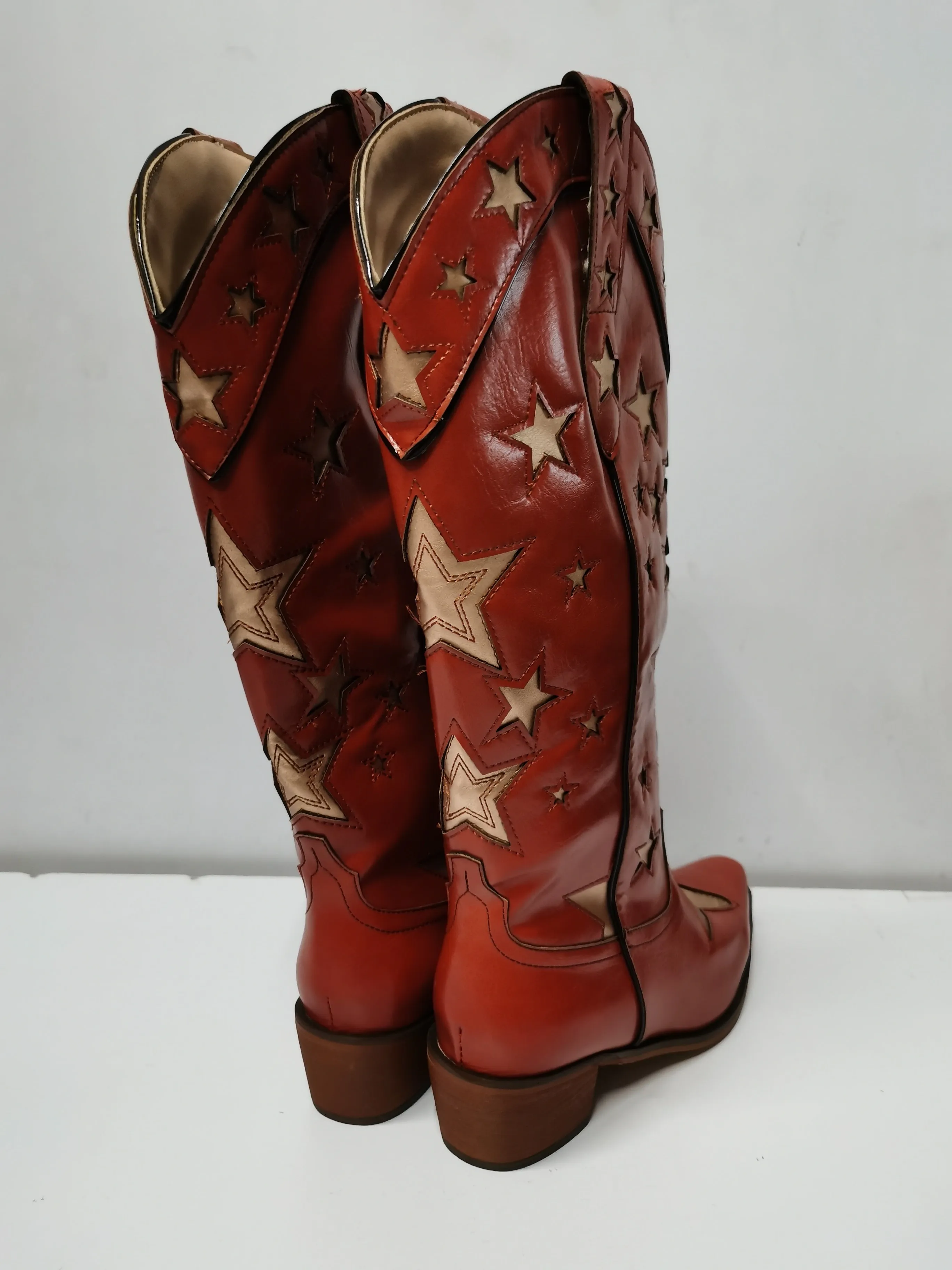 Five Star Thick Heel Western Cowboy Boots