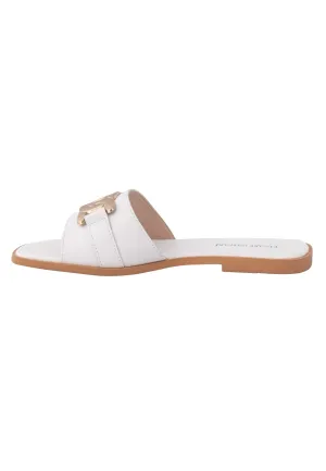 Leather Sandals - White