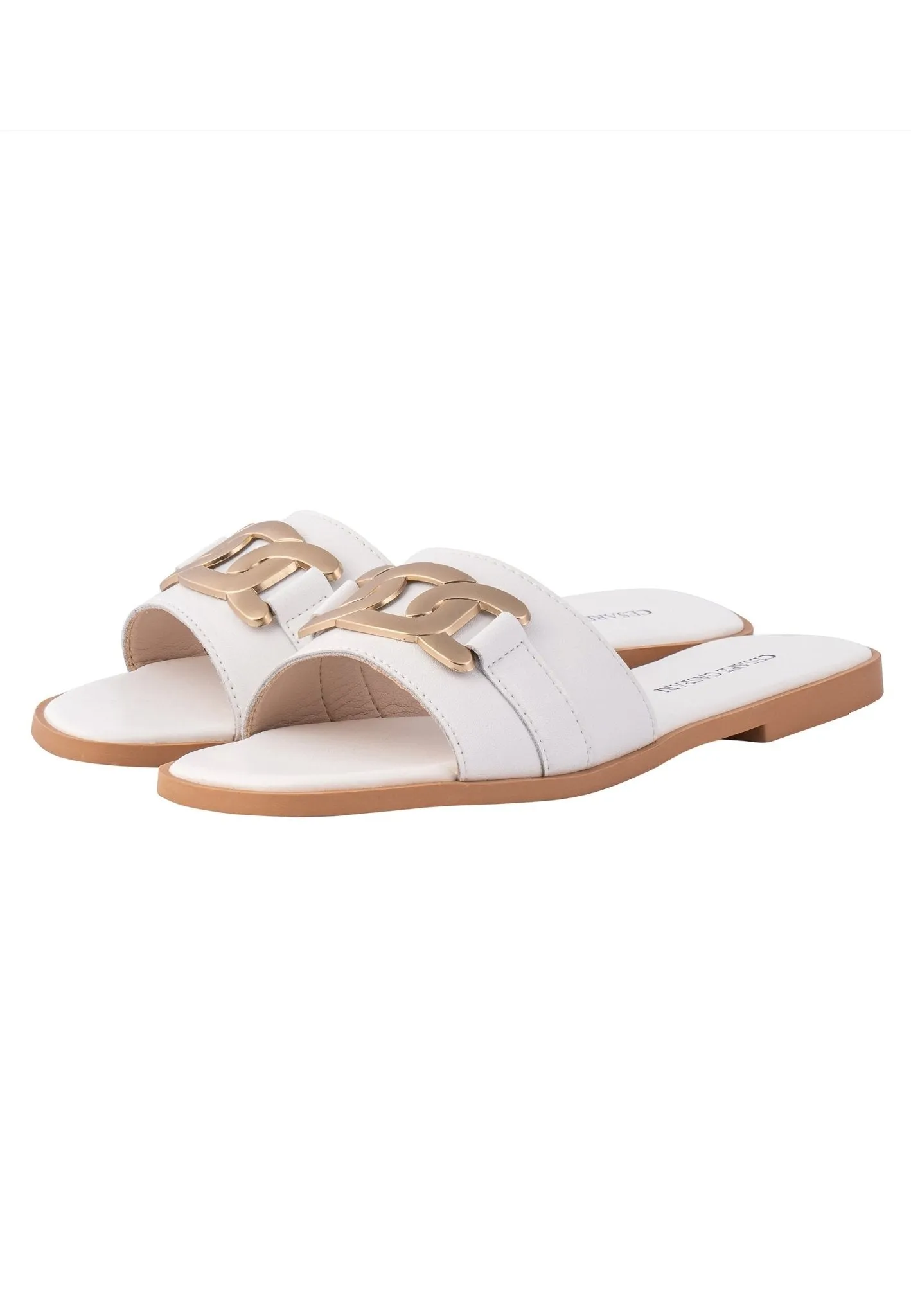 Leather Sandals - White