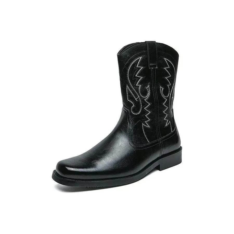 Luxury Zipper Closure Mid-Calf Boots