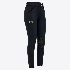 Rider's Gene High Waist Knee Grip Breeches - Black