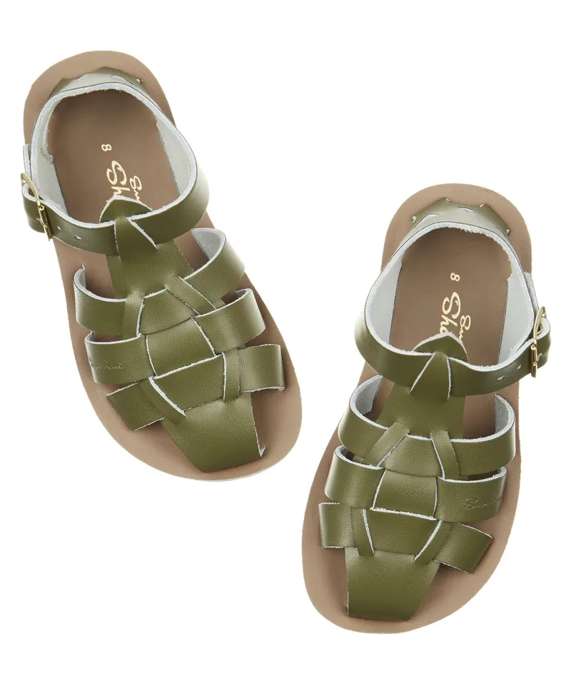 Salt-Water Sandals Child Shark Olive