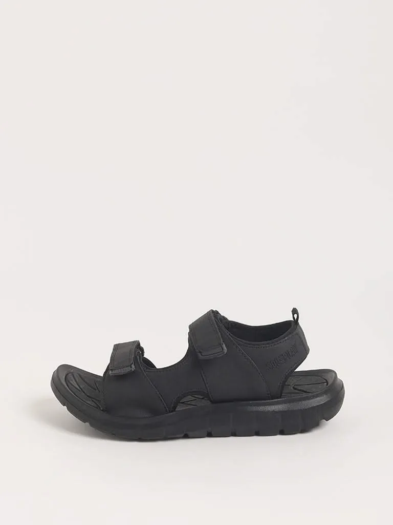 SOLEPLAY Black Strap-On Sandals