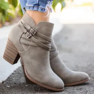 Vivian Buckle Strap Ankle Bootie