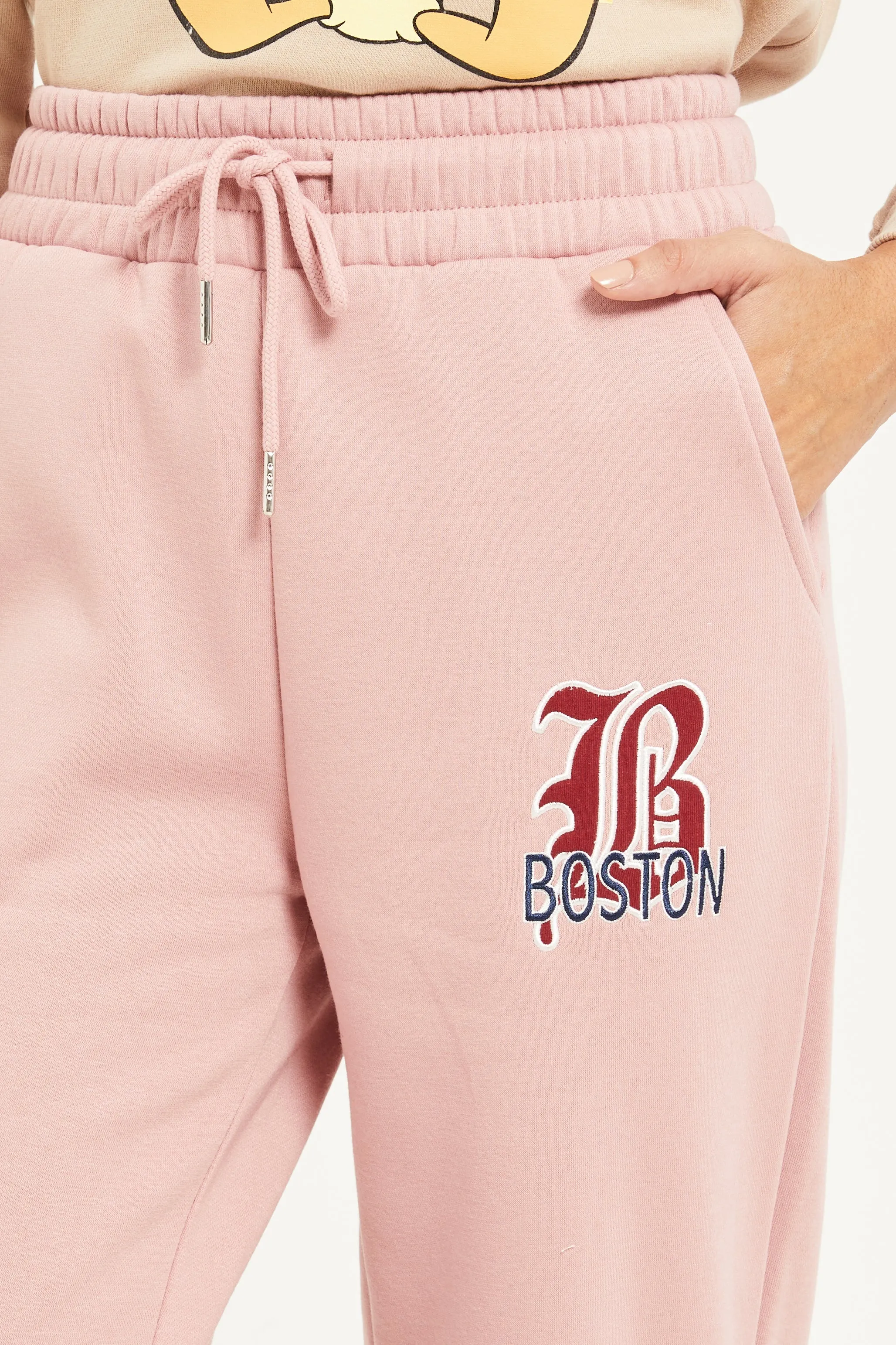 Women Pink Printed Jogger