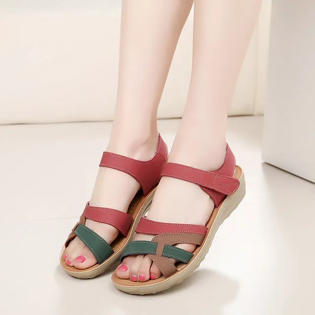 Womens Casual Brown Ankle Strap Sandals